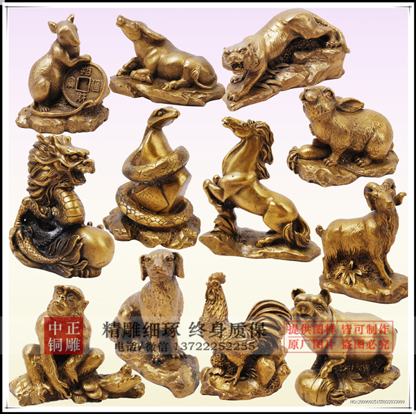 动物雕塑|铸铜十二生肖雕塑