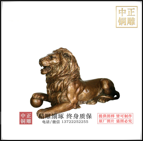 铜狮子雕像|一对铜狮子定制