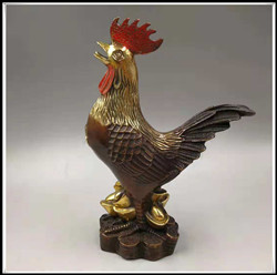 厂家供应铜鸡动物雕塑摆件