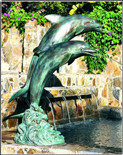 海豚铜雕塑|海豚雕塑