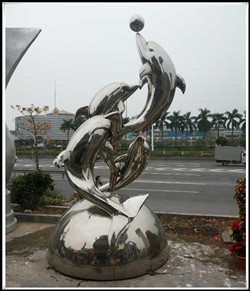 2米海豚雕塑|海豚景观雕塑