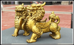 铸铜独角兽|加工獬豸雕塑