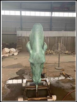 大型铜马头雕塑发货