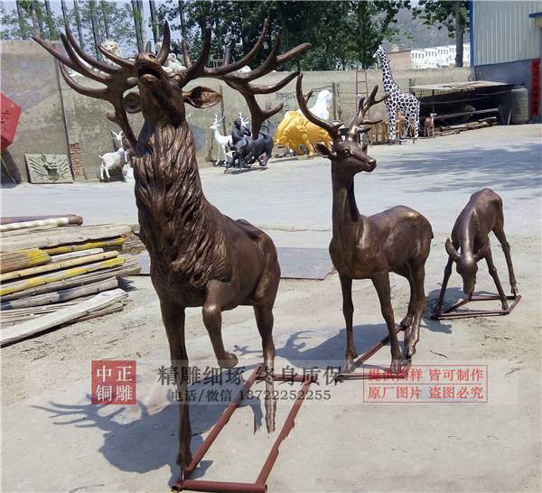 大型铜鹿雕像价钱