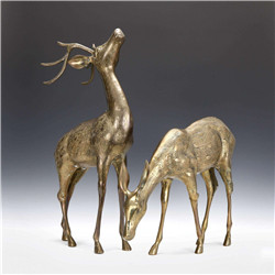 加工铜鹿雕塑