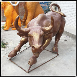 仿华尔街铜牛雕塑
