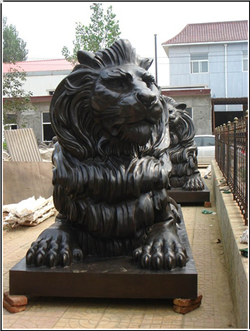 大型铜雕狮子图片