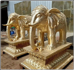 2米高铜大象铸造