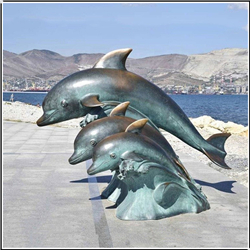 1米海豚雕塑