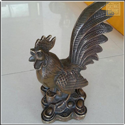 铜公鸡雕塑摆件
