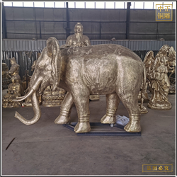 铸铜企业门口铜大象