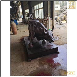 旺市华尔街铜牛雕塑