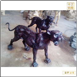 动物金钱豹雕塑铸造厂