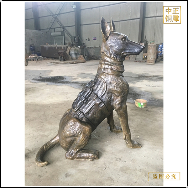牧羊犬动物铜雕塑铸造