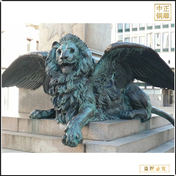 带翅膀的铜雕飞狮 铸造.jpg