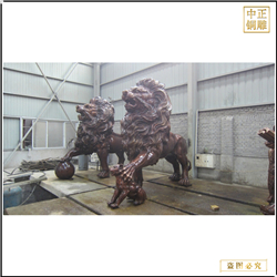 现货定做欧式铜狮子雕塑铸造厂