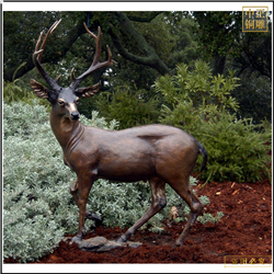 景观园林铜鹿雕塑铸造价格