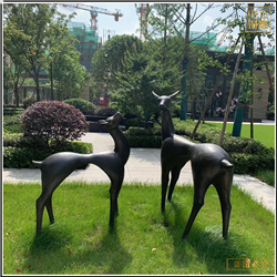 园林景观铜鹿雕塑摆件