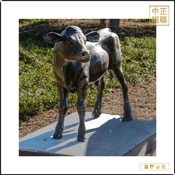 小牛犊铜雕塑