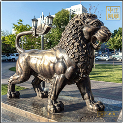 企业铜狮子雕塑