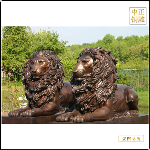 园林铜狮子雕塑