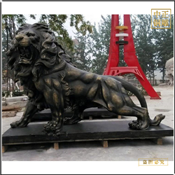 园林铸铜狮子雕塑
