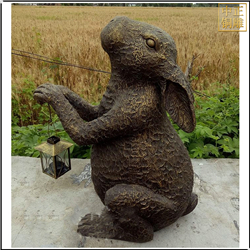 纯铜小兔子动物雕塑