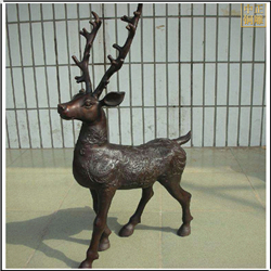 2米铜鹿雕塑铸造