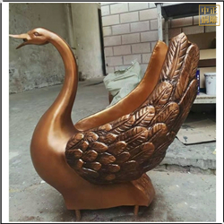 动物雕塑铜天鹅