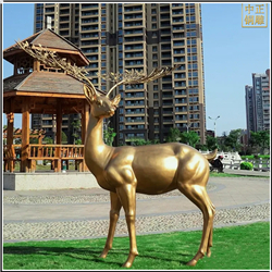 户外景观铜鹿雕塑