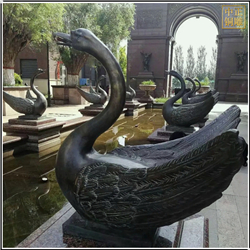 小区门口喷水景观铜天鹅雕塑