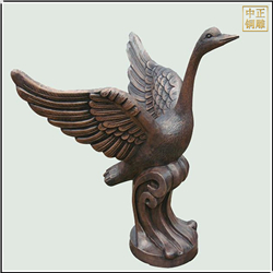小型铜天鹅雕塑摆件