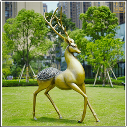 园林景观仿铜鹿动物雕塑