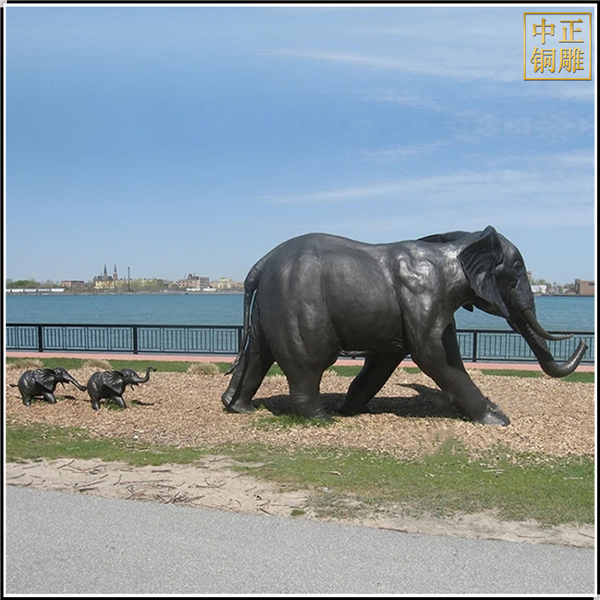 海边铜大象雕塑铸造厂