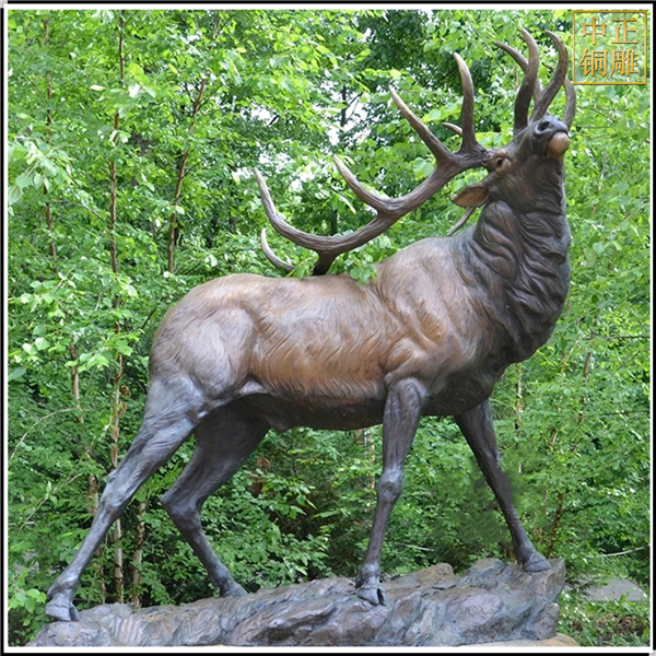 大型室外铜鹿雕塑