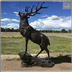 大型铜鹿雕塑摆件