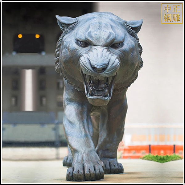 大型老虎动物铜雕塑
