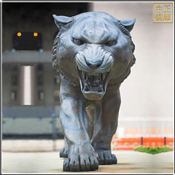 大型老虎动物铜雕塑
