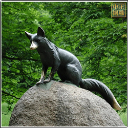 小狐狸铜雕塑铸造