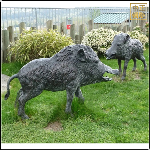 野猪景观动物雕塑