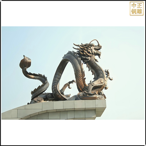 大型广场铜龙雕塑